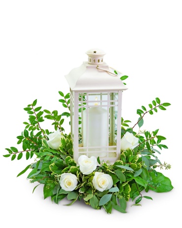 Classic White Rose Lantern