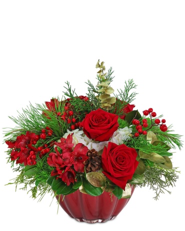 Vibrant Red Holiday Centerpiece